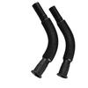 2Pcs Basin Drain Pipe Wash Basin Sink Drain Hose Flexible PVC Water Pipe for Kitchen Bathroom Black
