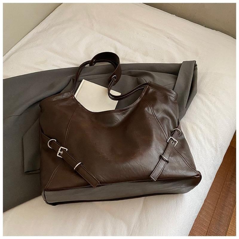 Commuting Retro Large-capacity Bag, Casual and Simple Single-shoulder Bag, College Student Tote Bag