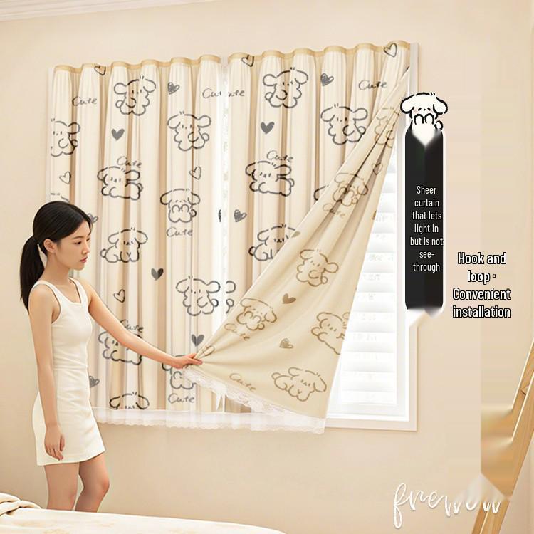 Self-Adhesive Blackout Velcro Curtains for Small Windows - No-Drill Installation, Ideal for Rentals