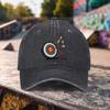 Archery Bullseye Washed Baseball Cap Cotton Adjustable Outdoor Sports Casual Hat for Unisex