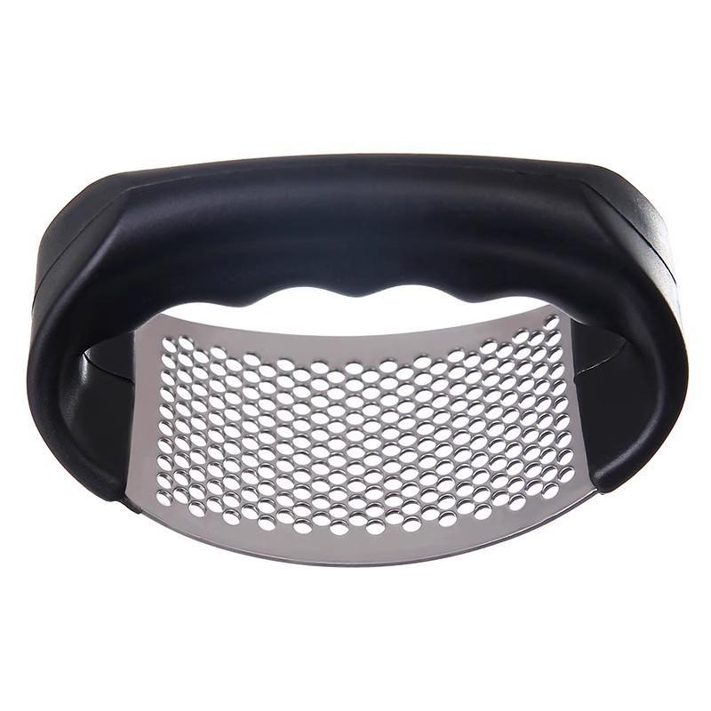 Stainless steel garlic press, manual circular garlic mash, garlic mash, multi-functional household kitchen garlic peeler