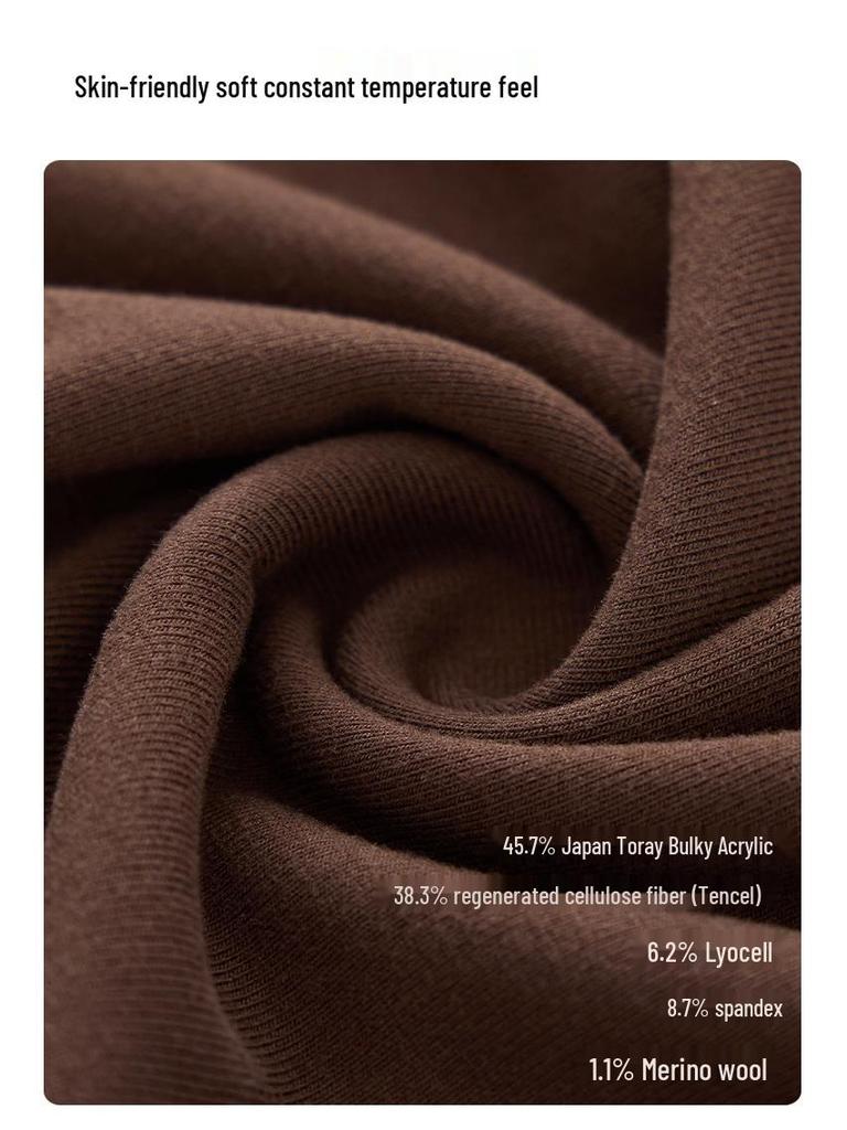 Damska półwysoka szyja generująca ciepło antybakteryjna warstwa bazowa - Wyszczuplająca, przyjazna dla skóry dzianina na jesień/zimę