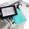 Women Men PU Leather Luggage Tag Suitcase Identifier Label Boarding Bag Tag Name Address Holder Travel Accessories