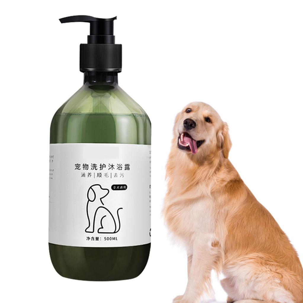 Dog Grooming Shampoo Deodorizing Hair Cleaning Pet Shower Shampoo Refreshing Gentle Moisturizing Versatile 500ml for Dogs