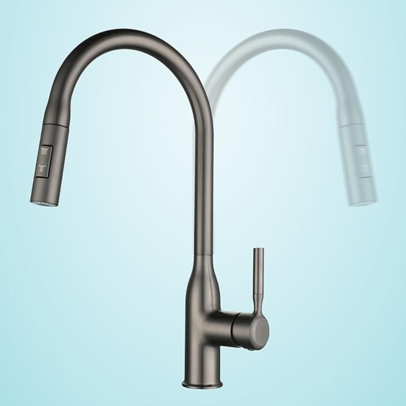Coppers Alloys Mixer Tap Kitchen Faucets with Pull Downs Sprayers Highly Pressure Sink Tap Replacement Easy Installation