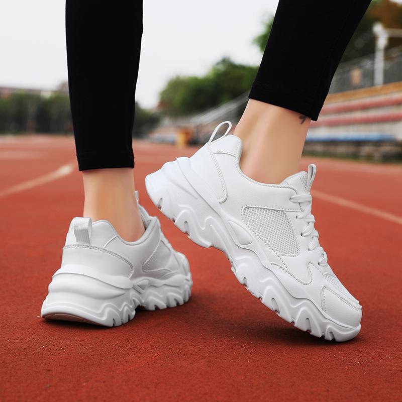 New Womens Casual Shoes Thick Bottom Fashion Sneakers for Women Trendy Breathable Mesh Sports Shoes Tennis Trainers