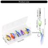 10pcs Twisted Hard Baits 360 Degree Rotating Wobbler Jigging Baits Spoon Lures Artificial Spinnerbaits with Feather Hook