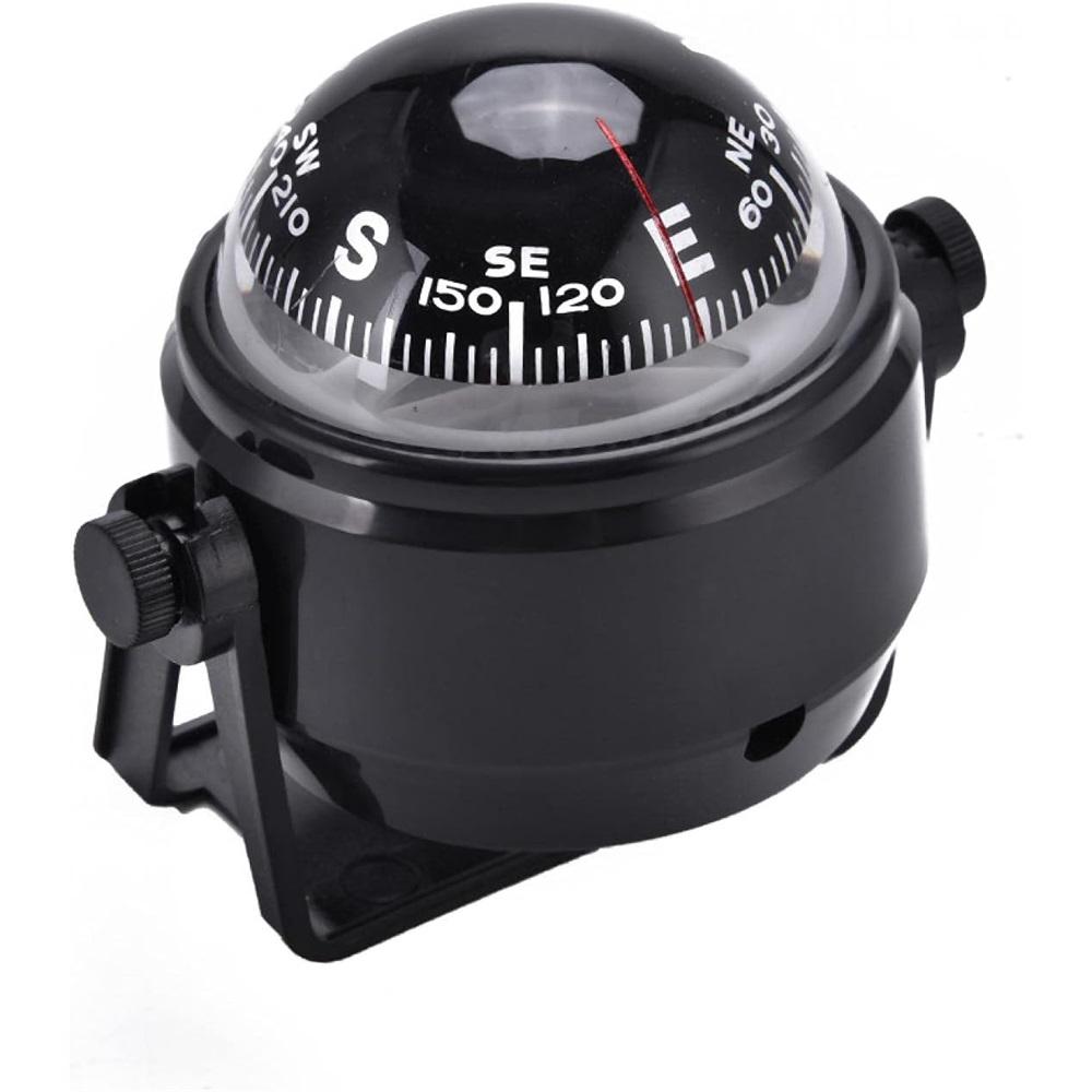  ABS Plastic Adjustable Boat Compass Dash Mount Electronic Navigation Marine Night Ball Compass For Boat, Truck, Caravan