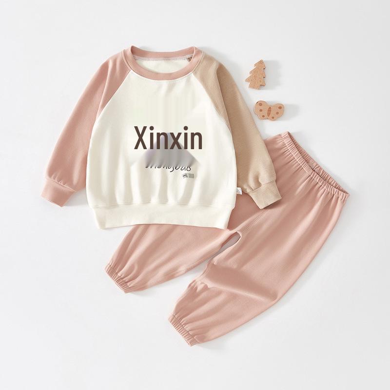

Chengbao Kids Color Block Casual Two-Piece Suit - Spring/Autumn Patchwork Style for Girls 160 cm