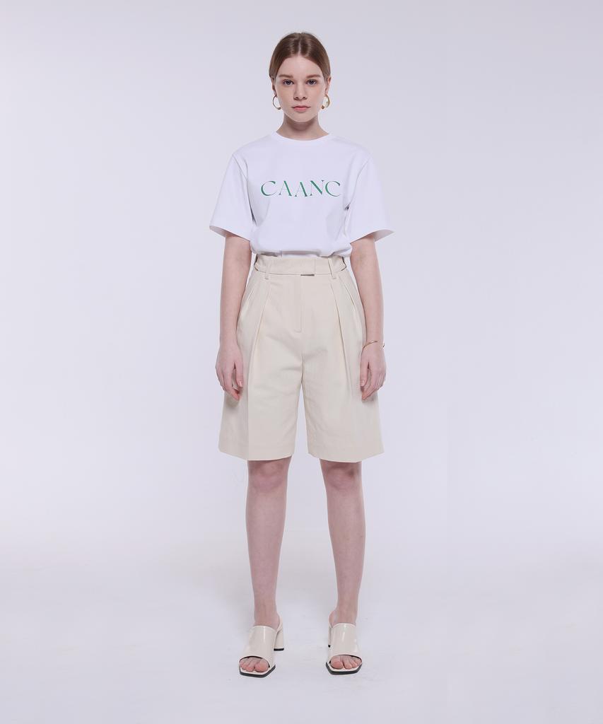 Kankeu Hidden Band Cotton Bermuda Shorts - Cream