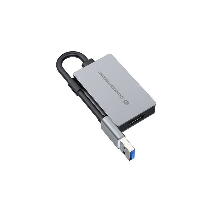 Conceptronic ABBY22G Adattatore USB 3.2 a HDMI 1.4 1920x1080 60Hz Grigio Alluminio