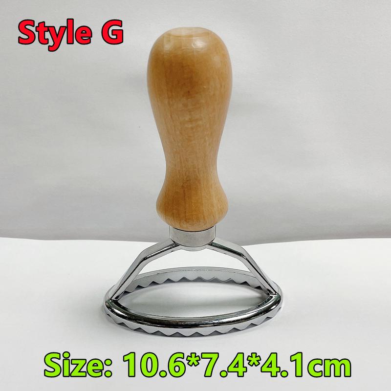 9 Styles Ravioli Cutter Pastry Press Mold with Wooden Handle Dumpling Lace Embossing Device Cookie Pasta Baking Tools Kitchen