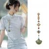 Electroplating Chinese Style Brooch Zinc Zinc Alloy Lapel Brooch Women Hanfu Ornament  Hanfu Accessories