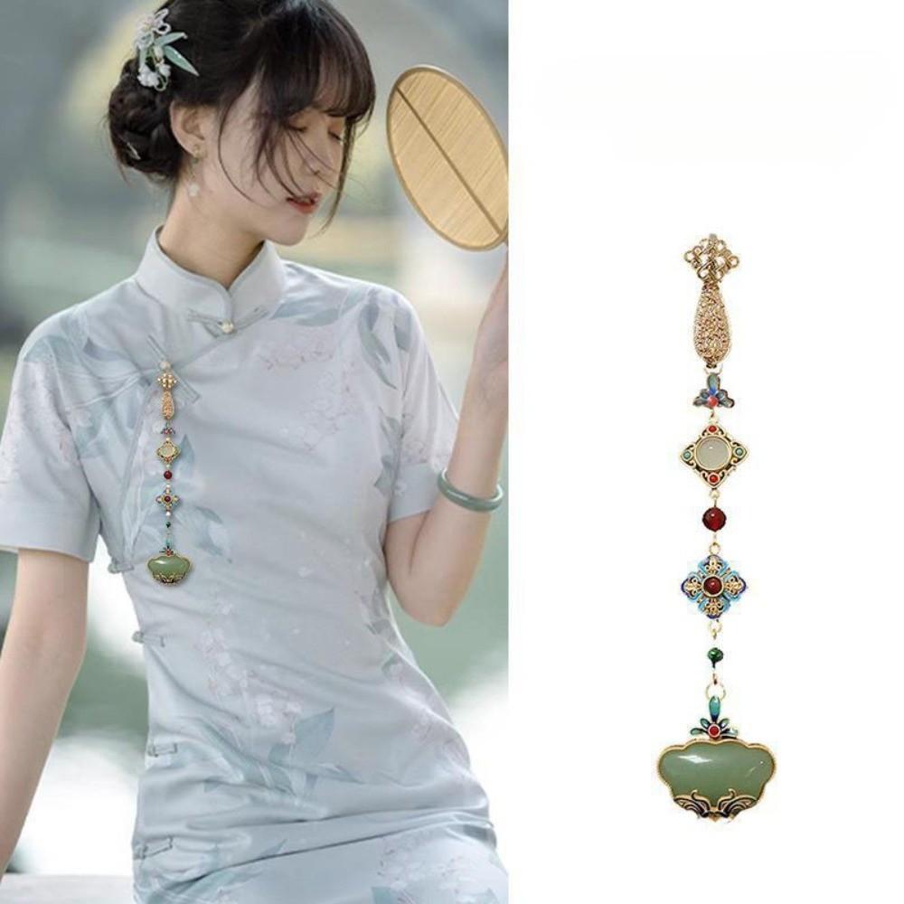 Electroplating Chinese Style Brooch Zinc Zinc Alloy Lapel Brooch Women Hanfu Ornament Hanfu Accessories