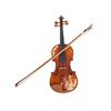 Flower Carved Wood Violin Set with Bow Strings Rosin Wipe Bridge Case 4 4 AV‑608