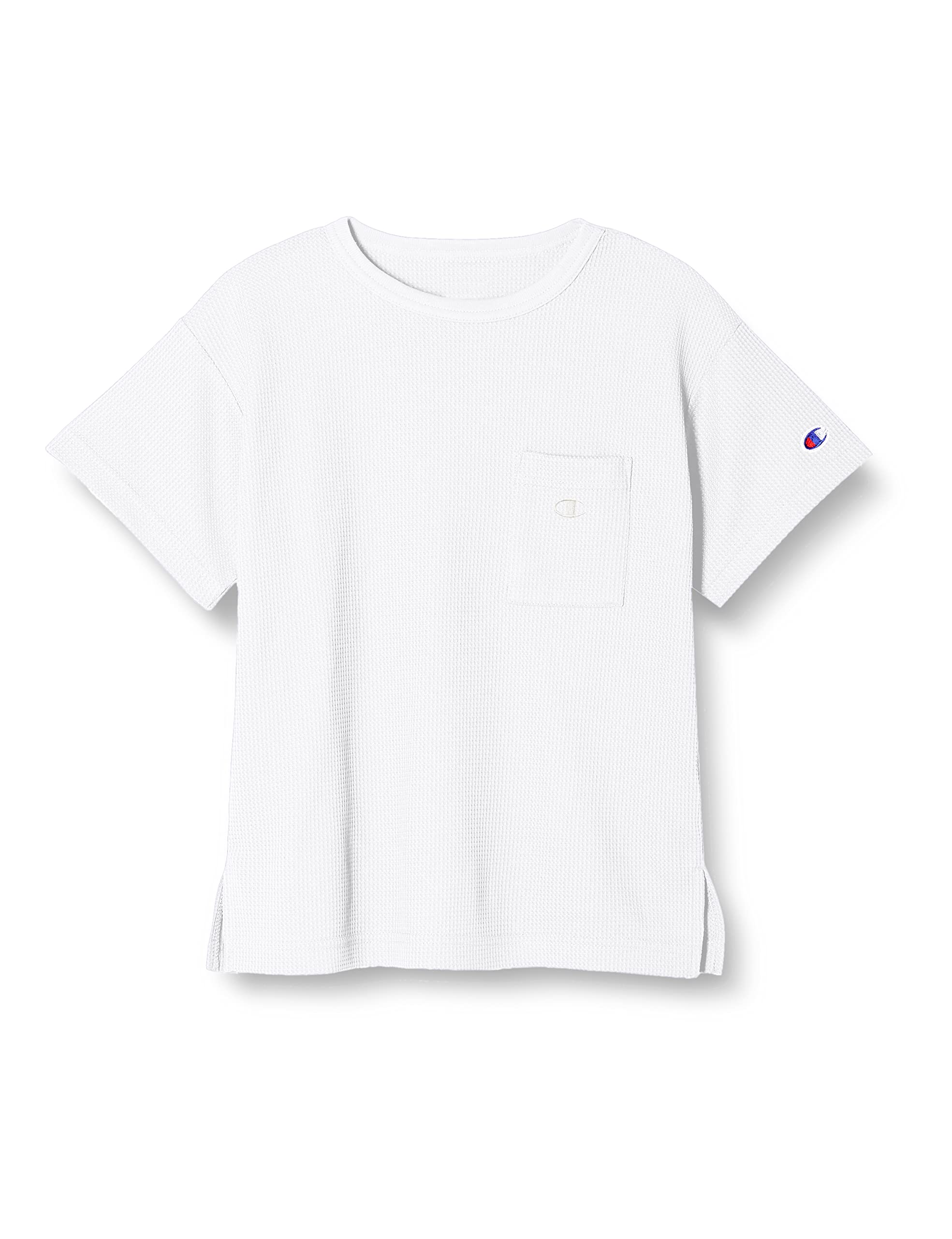 

Champion Short Sleeve Crew Neck with Kids Size 160 Kids T-Shirt One-Point Logo, First, CK-XS320, White, белый