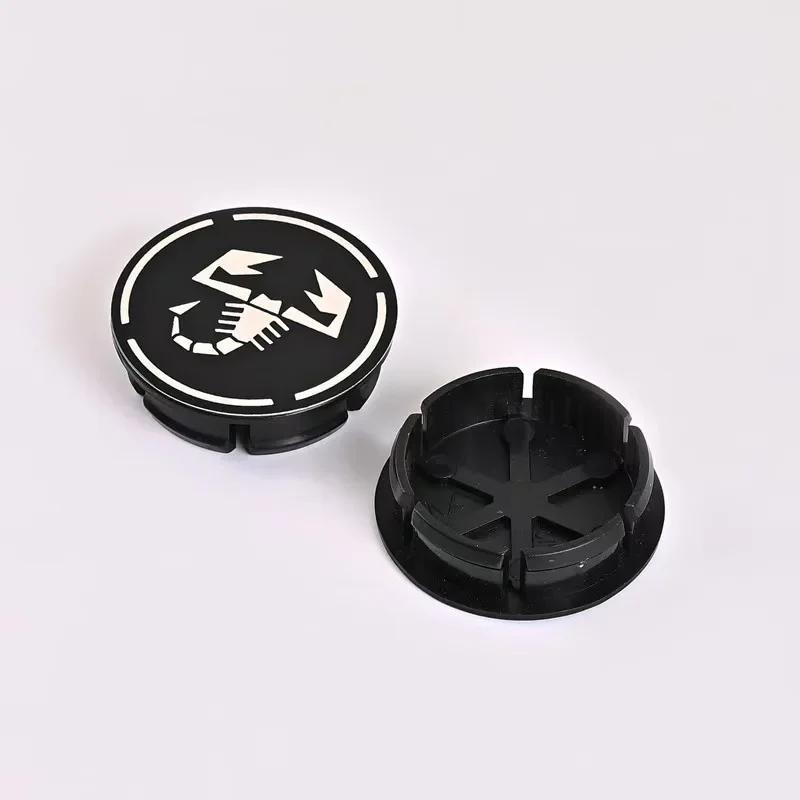 4pcs 50mm Abarth 500 696 595 Wheel Center Hub Caps Car Rims Dust Cover Emblem Badge for Fiat Palio Perla Punto Stilo Bravo siena