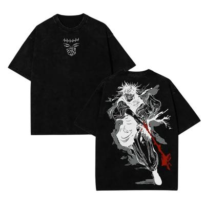 Jujutsu Kaisen Choso Printed Tee Men Women Retro Washed T-shirts Oversized Cotton T Shirt Short Sleeve Clothing Harajuku Tshirt