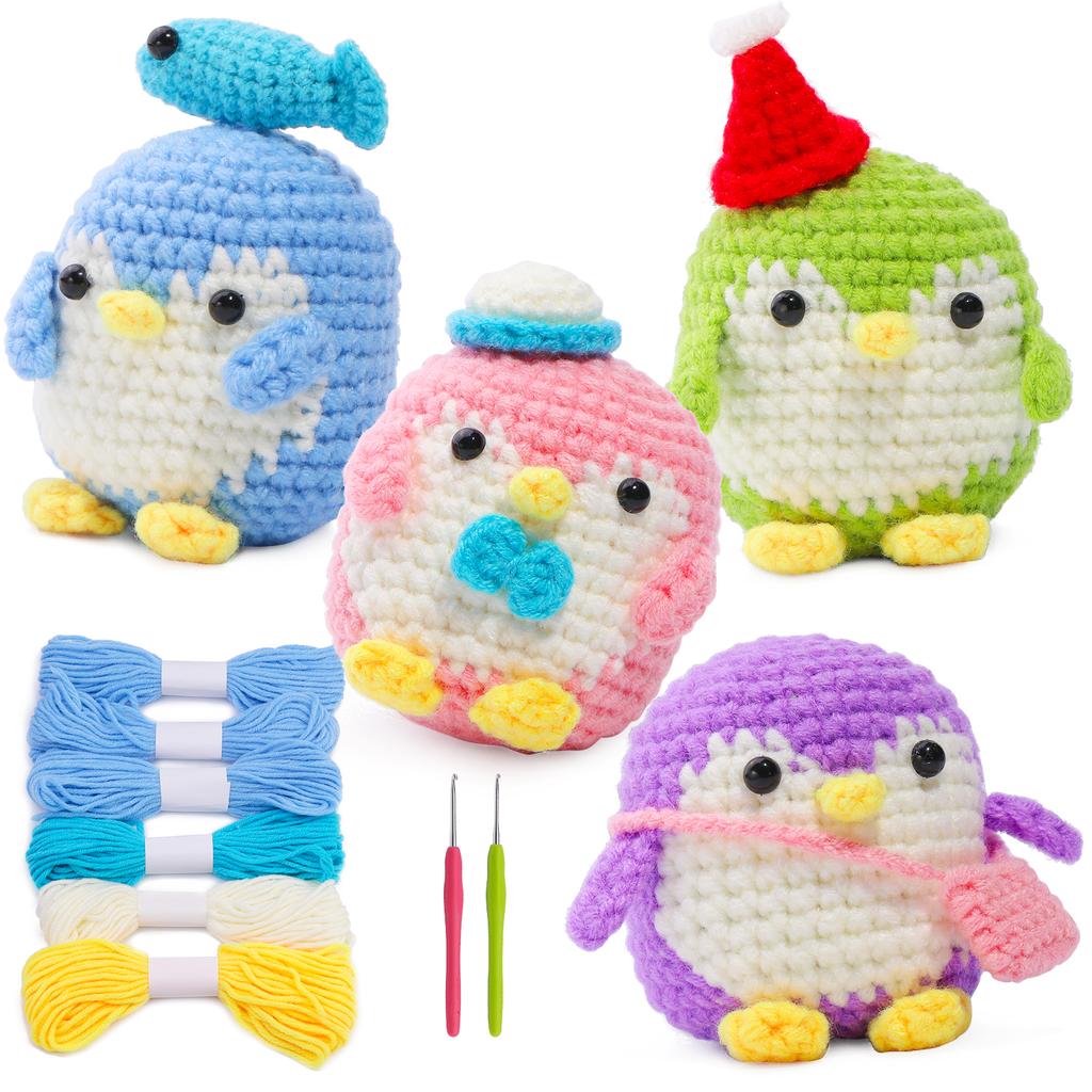 Penguin Crochet Kit for Beginners with Video Tutorial
