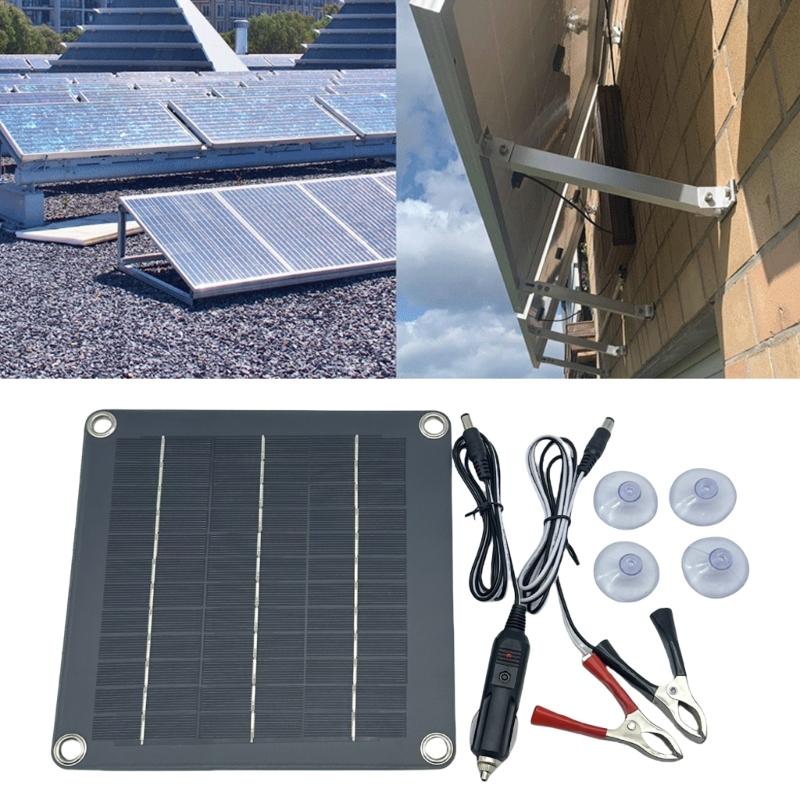 10W 12V Solar Panel Dripping Glues Plate With Wire Solar Systems Module for Science And Technology Products Enduring