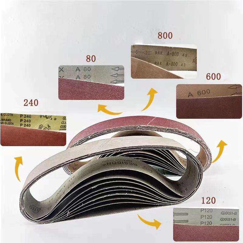 Abrasive Polishing Sanding Belts Sanding Paper 10PCS 680*40mm for Belt Sander Grit 60-800 Aluminium Oxide Grinder Band Belt