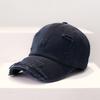 Chapeau de Soleil à Large Bord Réglable Casquette Bucket Style Baseball Usé Troué Unisexe Accessoires de Mode