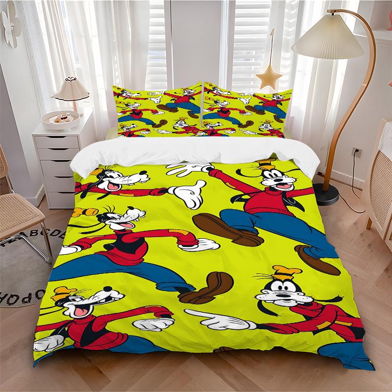 

3pcs Goofy Pattern 1 Cover+2 Pillowcases, Pillow Inserts Not Included, Machine Washable, All-Season Use, Teen and Adult Rooms123 135x200cm