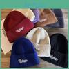 Letter Embroidery Fashion Neutral Casual Warm Knitted Hat For Autumn Winter And