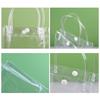 Clear PVC Gift Bag with Handle,Small Transparnt Gift Wrap Bag,Clear Toted Bag Reusabled Shopping Bag for Merchandise