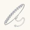 Silvere Glam The New Twist Arm Moissanite Bracelet Is A Fashionable And Versatile S925 Sterling Silver Bracelet With A Unique Design Sense For Women