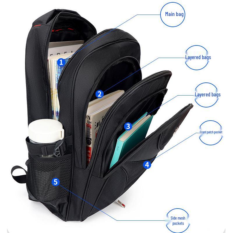Men's High-End Cross-Border Laptop Backpack: Large Capacity Outdoor School Bag
