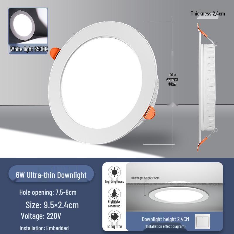 Ultra-thin LED Recessed Downlight for Commercial Ceilings