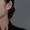 Personalized Trendy Xw Ring Flash Diamond W Letter Earrings Double V Bracelet Niche Necklace
