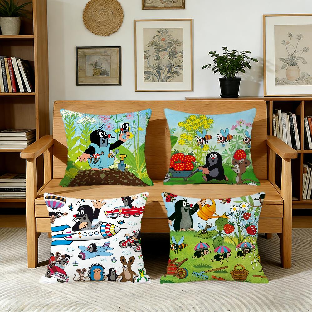 cartoon mMole cushion cover For Pillow kKrtecek Printing Sofa Decoration Home Car Room Coffee Shop Office Nordic Simplicity
