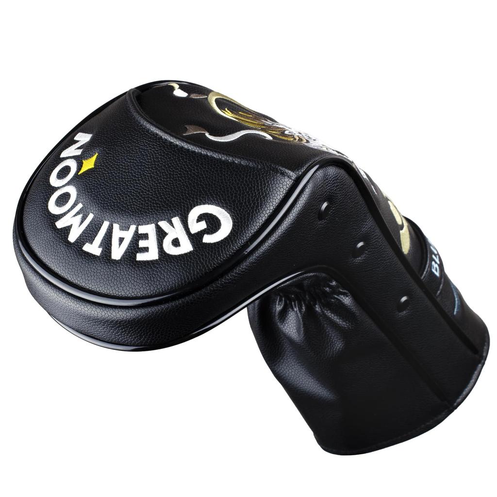 Blue Moon Driver/DW 5 Series Headcover [Fujin Raijin] Golf Club Cover 2025 Model (Black)