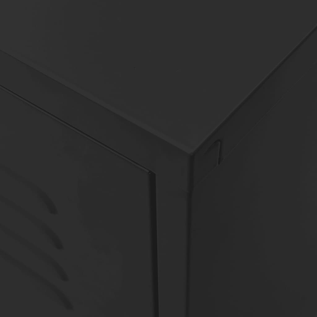 TV Stand in Black 105 x 35 x 50 cm Steel