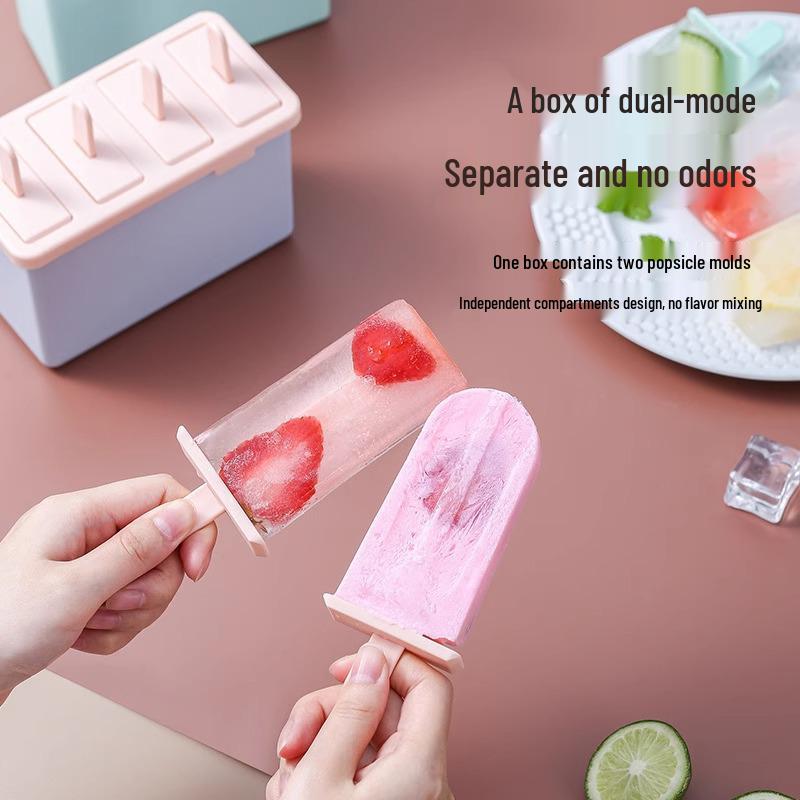 Popsicle & Ice Cube Molds with Lids, Food-Grade for Homemade Treats