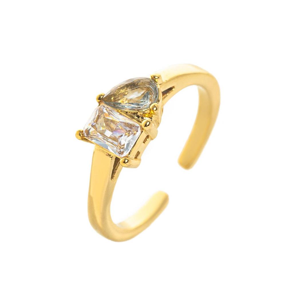 Titanium Steel Multi-Color Zircon Retro December Birthstone Ring