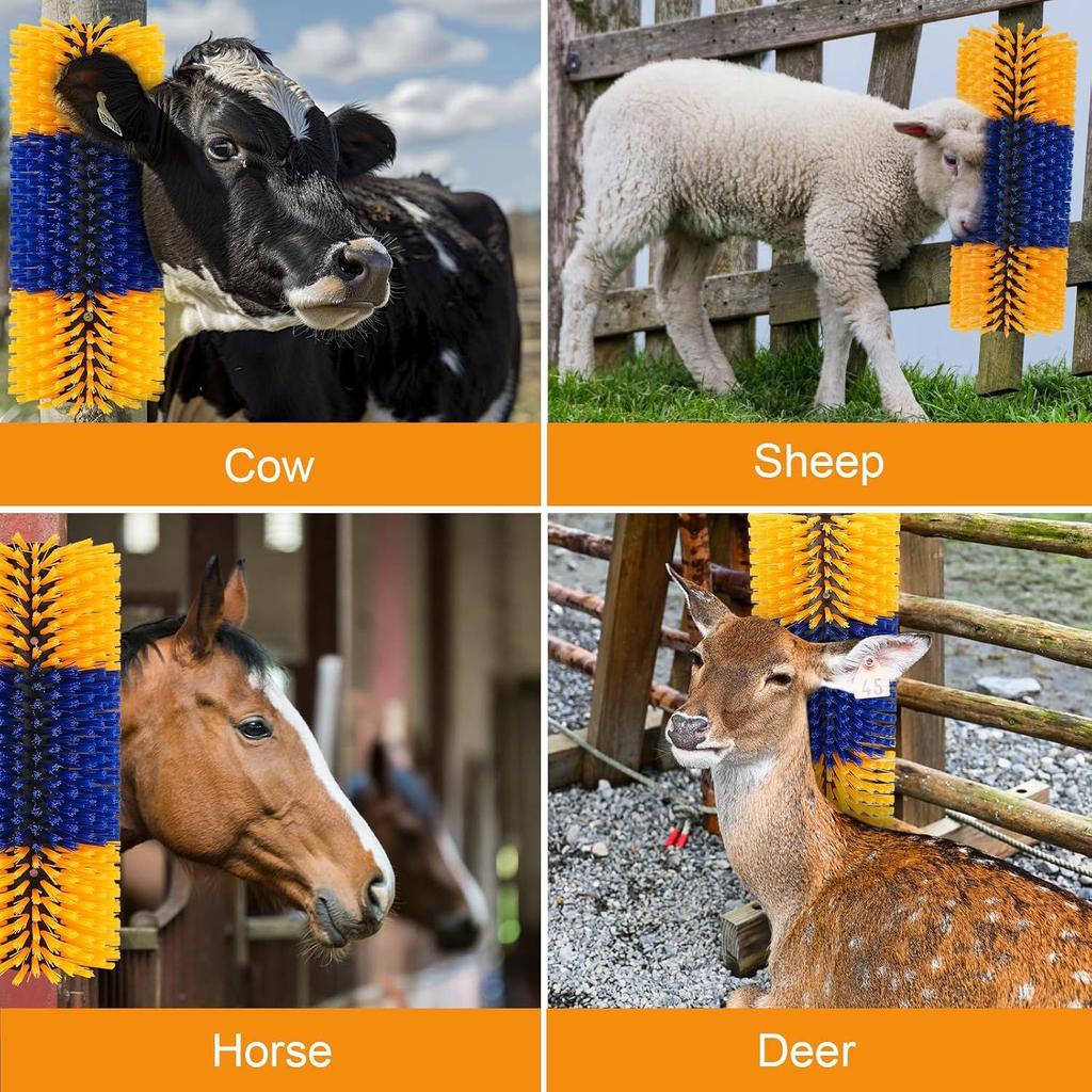 Cow and Horse Livestock Massage & Cleaning Brush