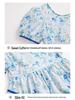 2025 Summer Mother-Daughter Floral Smocked Princess Dress - Korean Style Beach Outfit for Girls