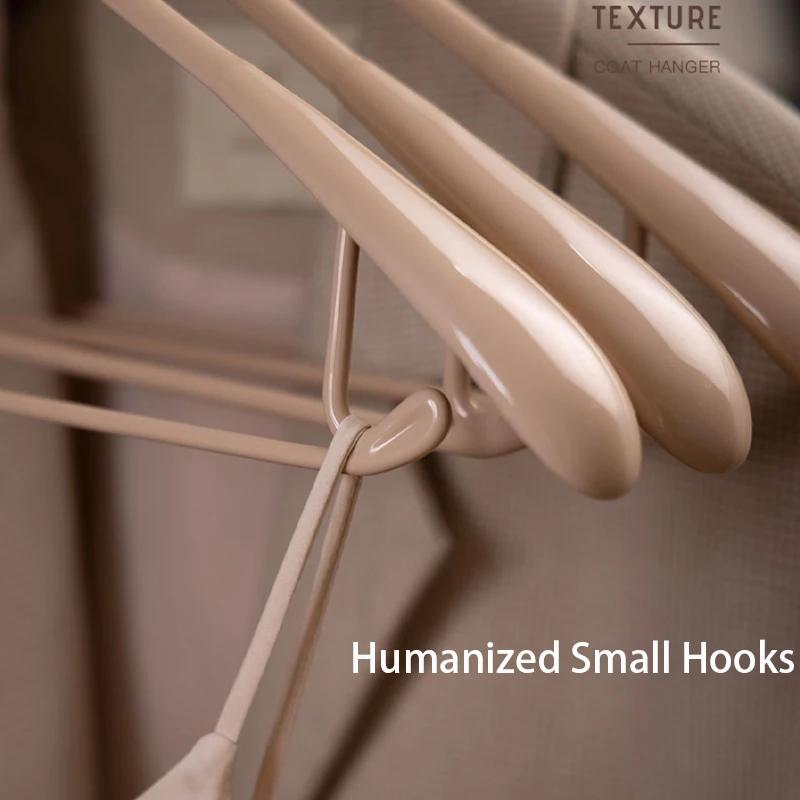 5/10/20PCS Wide-Shoulder Hanger,Multi-functional Non-slip Organizers with Hook for Suit Shirt Coat,Home Seamless Clothes Support