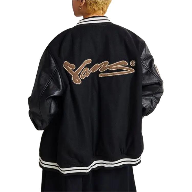 Vans Baseball Collar Single-Breasted Loose Long Sleeve Jacket Unisex Jackets Black VN000MDK-BLK