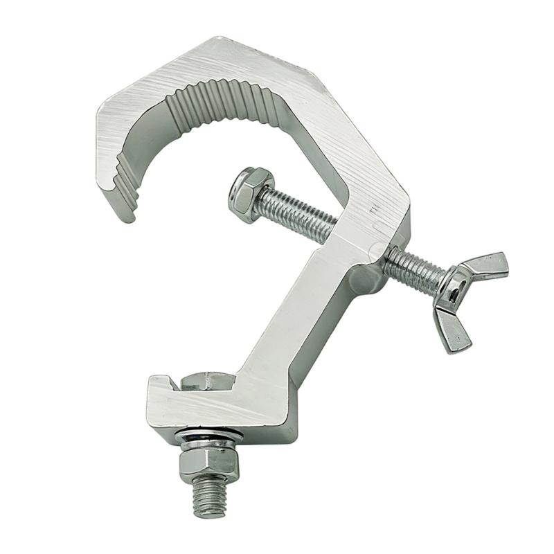 Single Bolt Stage Lighting Fixture Clamp 25 62mm Tube Compatibility Durability Aluminum Alloys Vibration Resistance
