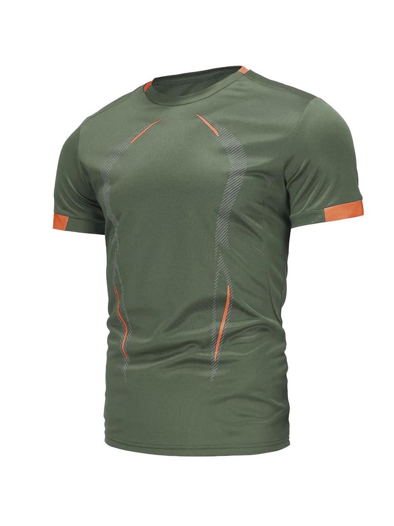 Sommer Sportbekleidung Gym Atmungsaktives T-Shirt Herren Schnelltrocknendes Jogging T-Shirt Herren Trainingsshirts Fitness Tops Lauf-T-Shirt