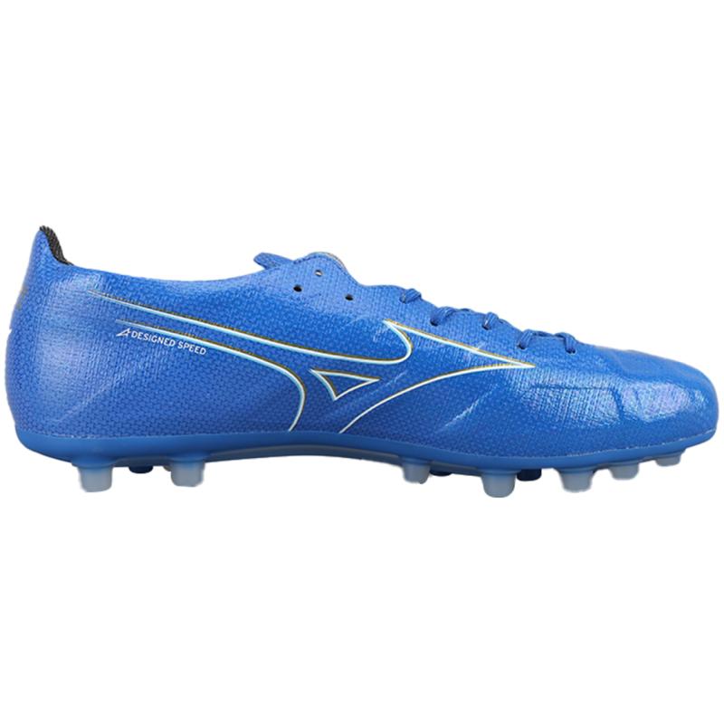 Mizuno Alpha AG Rubber Short Studs Artificial Ground Durable Breathable Lightweight Soccer Shoes Men's Blue Sneakers P1GA246127