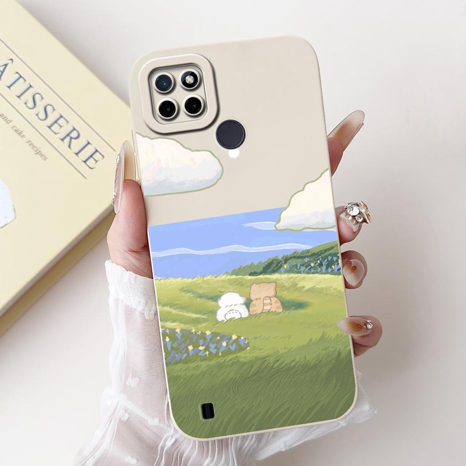 For Realme C21Y C25Y Case Luxury Candy Painted Cover Shockproof Phone Case For Realme C21 C 21 Y RealmeC21Y RealmeC25Y Soft Bags