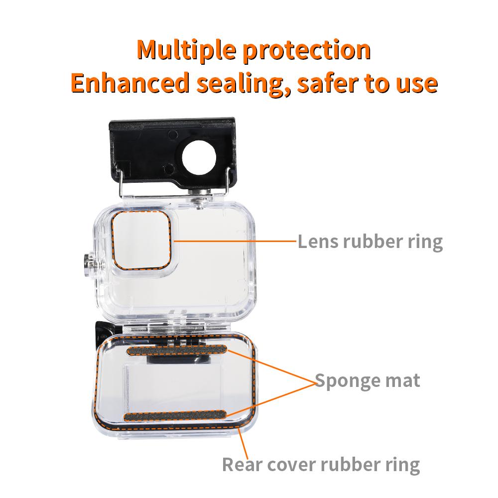 HONGDAK 60M Waterproof Case For GoPro Hero 11 10 9 6 7 5 Underwater Diving Housing Cover for GoPro Hero 5 6 7 9 10 Accessories