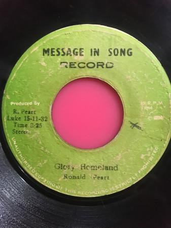 

7inch Record RONALD PEART Glory Homeland NONE Message In Song Jamaica Reggae Ska Dub Used