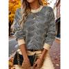 Autumn and Winter New Fashion Women's Round Neck Loose Long-sleeved Sweater Casual Sweater for Women