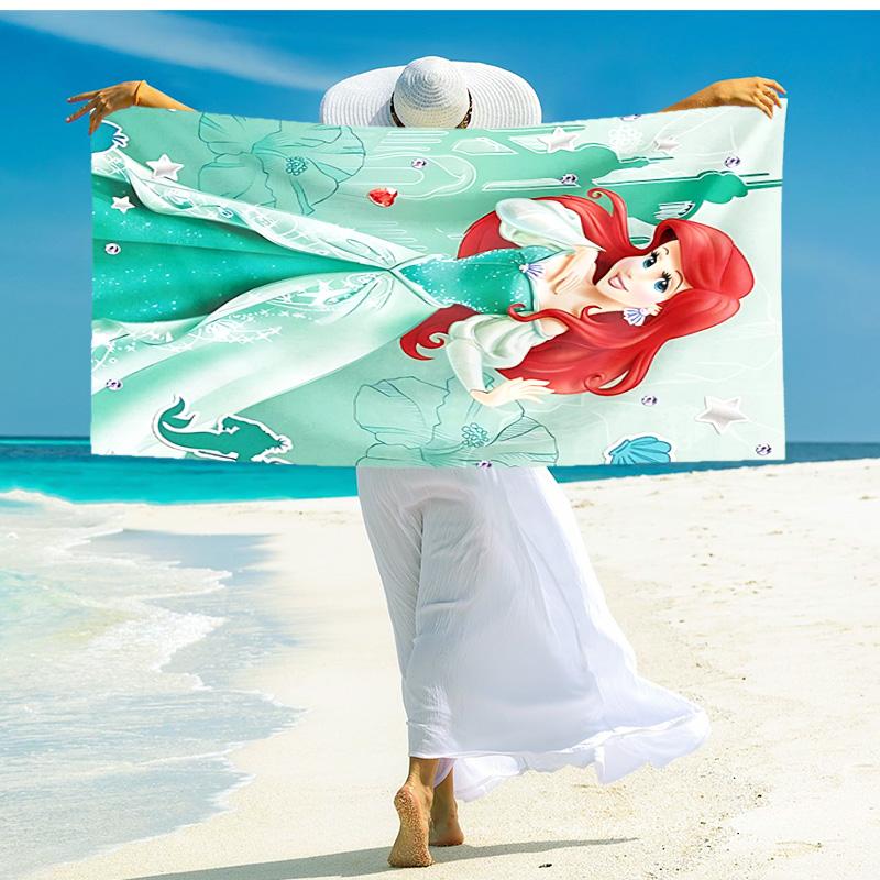 1pc Mermaid Princess Fantasy beach towel,quick drying absorbent beach towel,outdoor sports swimming beach towel,Soft and comfortable Y71619